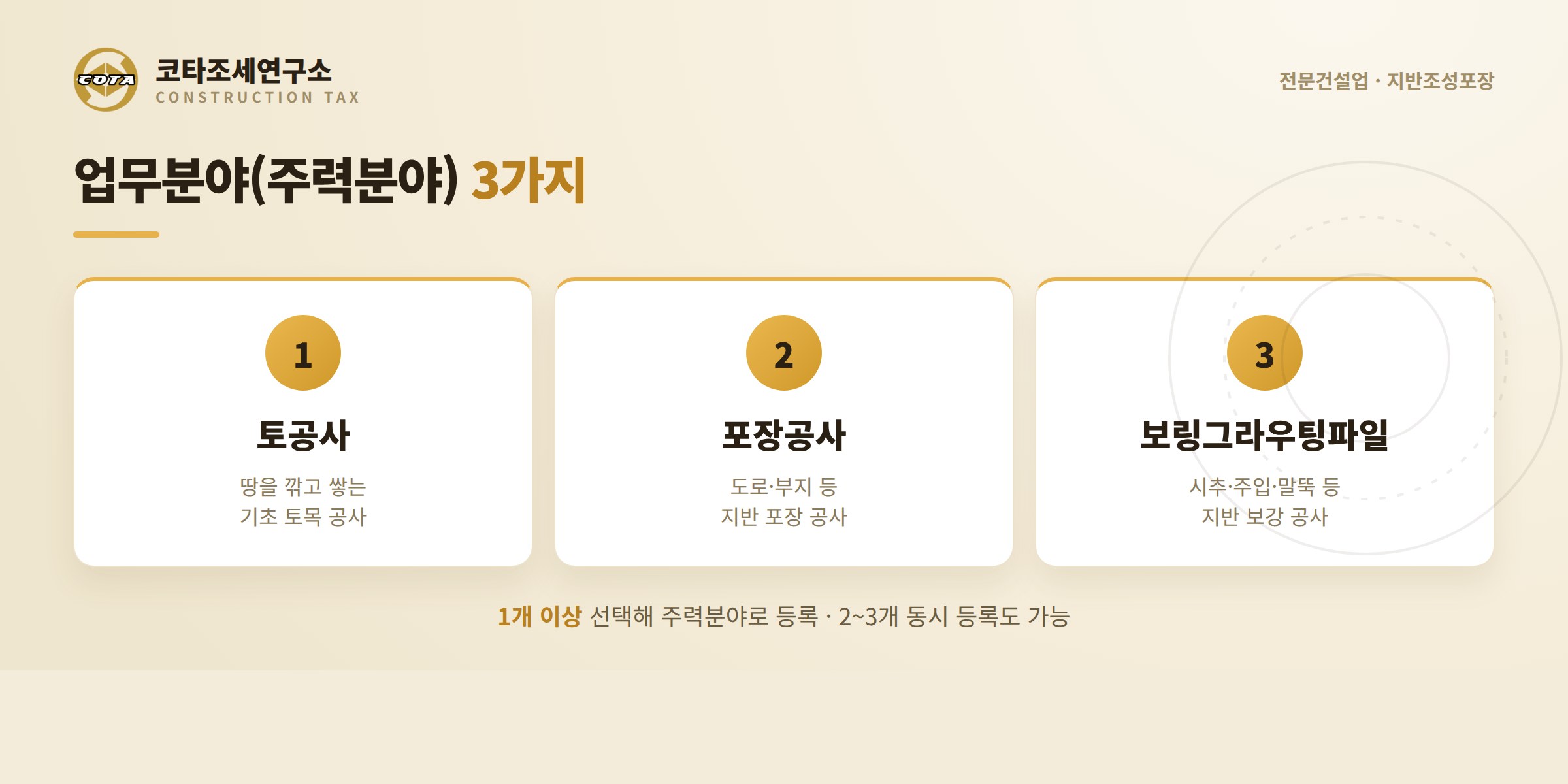 업무분야 3가지