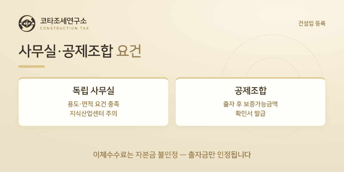 사무실 공제조합 요건 - 코타조세연구소