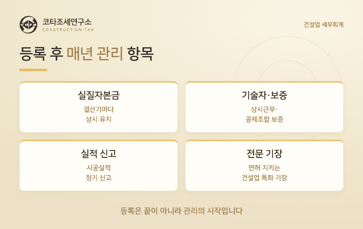 등록 후 매년 관리 항목 - 코타조세연구소