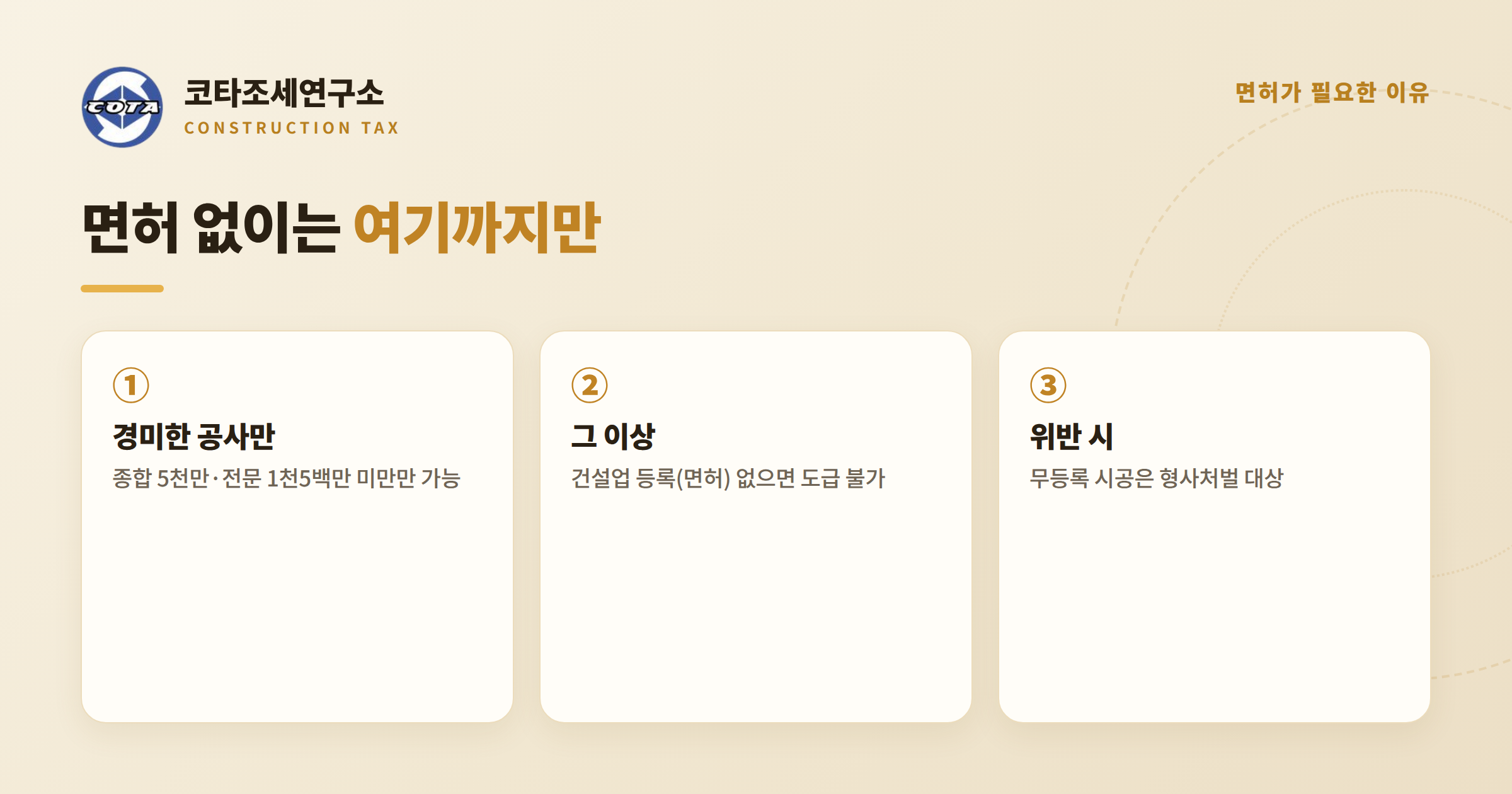 건설업 면허 필요한 이유 - 코타조세연구소