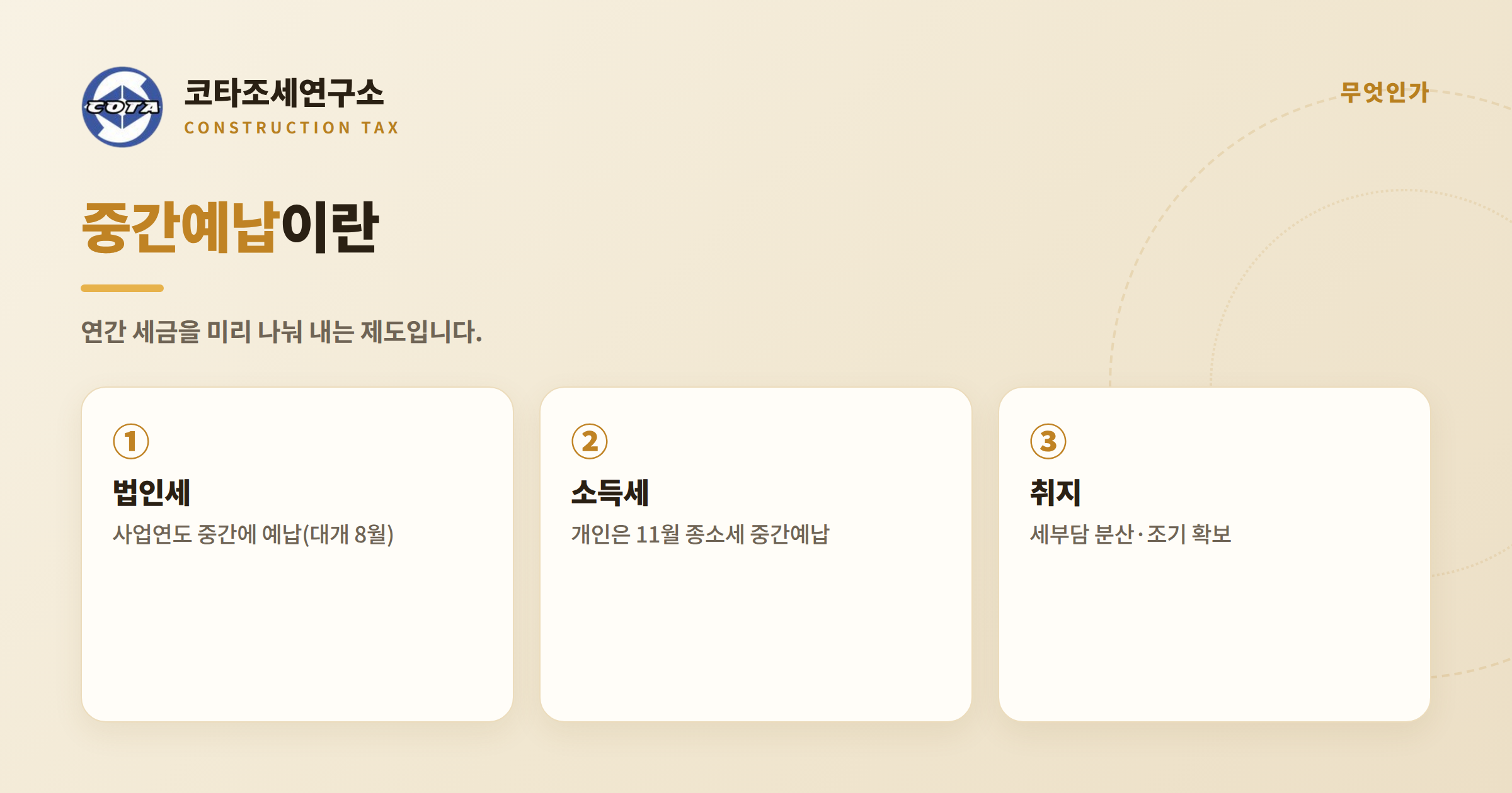 중간예납이란 - 코타조세연구소