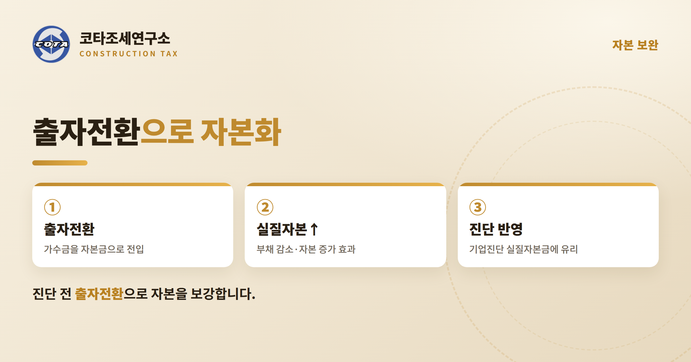가수금 출자전환 자본 보완 - 코타조세연구소